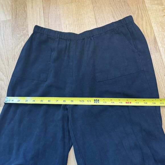 Umgee Boho Retro Ruffle Bell Bottom Pants Women’s L Black Wide Leg Festival EUC - Picture 6 of 16